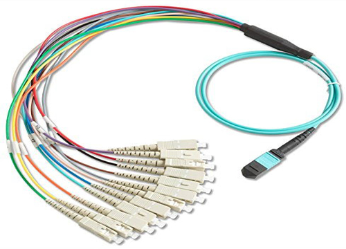 Cable de fibra MPO/MTP | Cable de conexión de fibra óptica de fibra MPO-SC 12 núcleos 0,9mm SM MM