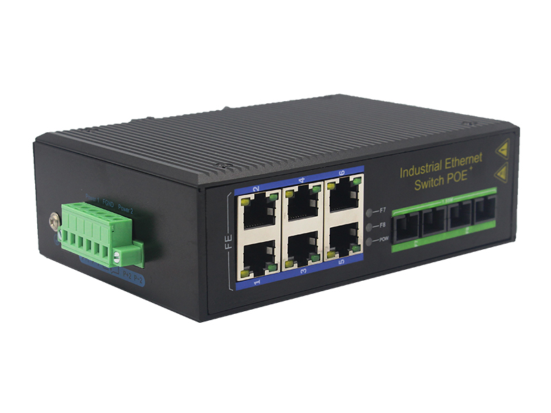 Interruptor eléctrico Ethernet de grado Industrial no gestionado del fabricante con 2 puertos ópticos y 6 puertos eléctricos