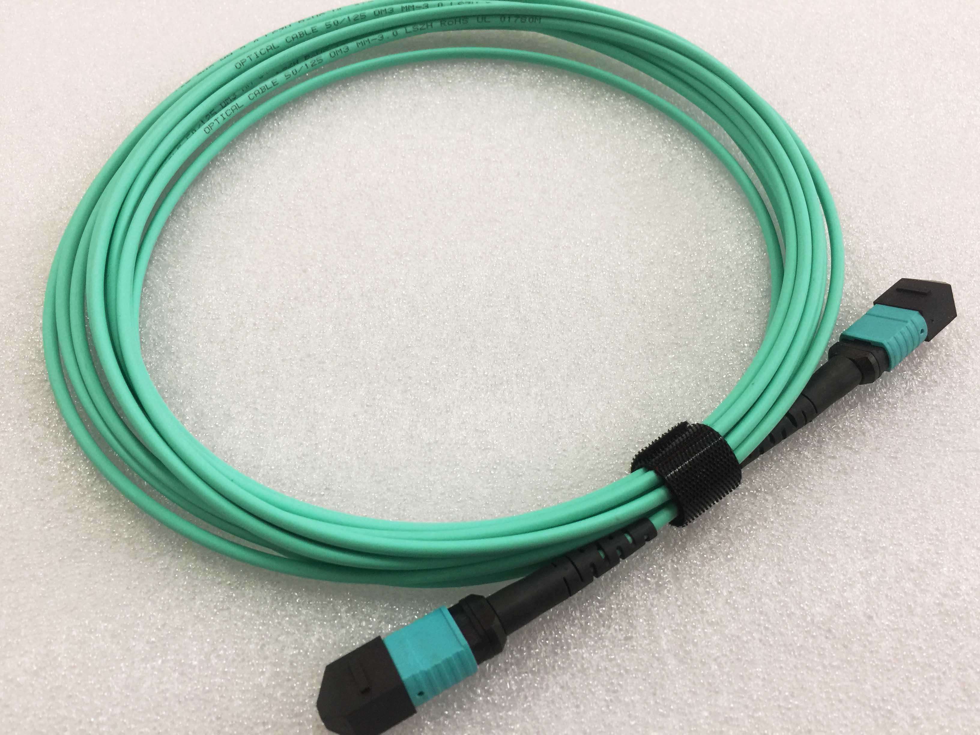 Mejor Cable de fibra MTP/MPO | Mpo-mpo troncal Cable OM3 Aqua 12 núcleos conector multimodo 3M LSZH