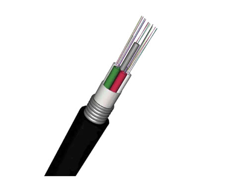 Cable de fibra óptica de conducto | GYTA, Cable subterráneo de fibra óptica, cinta de aluminio, tubo suelto trenzado de 12 núcleos SM G652D PE