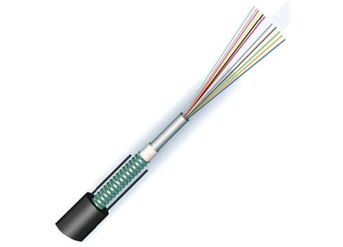 Cable óptico de fibra de conducto | Exterior GYXTW Cable de fibra óptica de 4 núcleos modo único G652D tubo suelto Central PE
