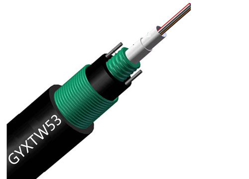 GYXTW53 Cable subterráneo de fibra óptica de 12 núcleos doble blindado y doble revestimiento Central tubo suelto PE