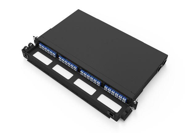 Diseño personalizado de fibra óptica MPO MTP 1U Rack adaptador intercambiable placa frontal