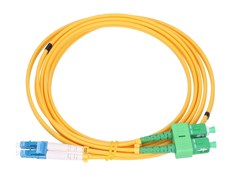 Cable de conexión de fibra óptica SC-LC puente de fibra OM4 DX SX 3.0dB amarillo