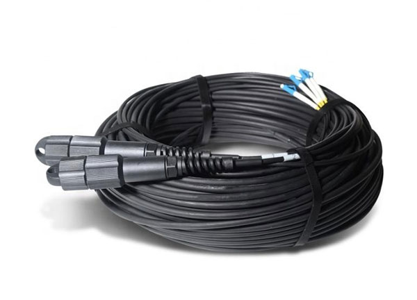 Cables de puente de fibra IP67, Cable blindado resistente al agua al aire libre, Cable de conexión óptica pplc a PDLC 7,0mm