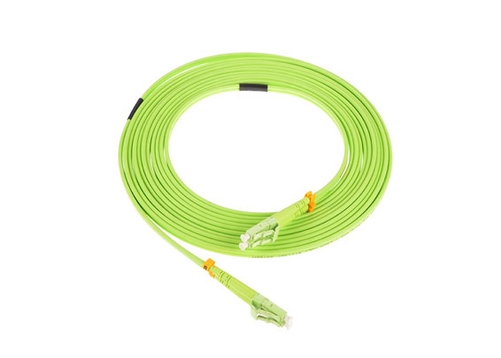 Cable de conexión de fibra óptica LC/PC-LC/PC Cables de puente multimodo OFNR OM5 Color verde