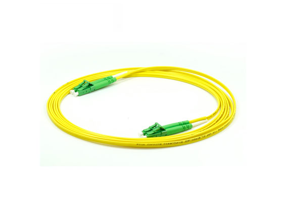 Premium fibra óptica Patchcord LC a LC Cables de puente de fibra dúplex de modo único amarillo