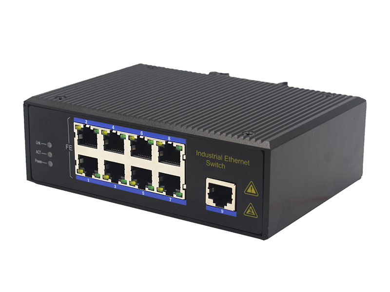 Interruptor Ethernet de grado Industrial no gestionado de 9 puertos 100Mbps de alto rendimiento para centro de datos