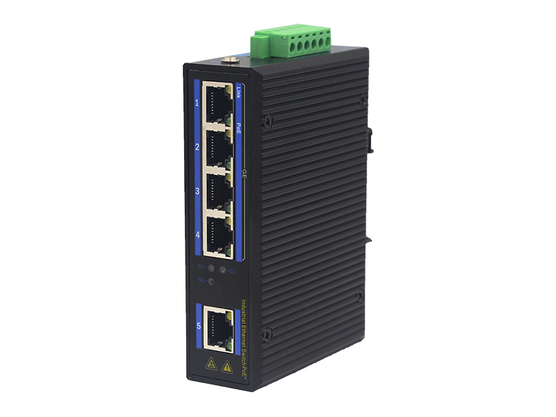 Interruptor Ethernet Industrial de 5 puertos 10/100/1000Mbps compatible con la red inalámbrica