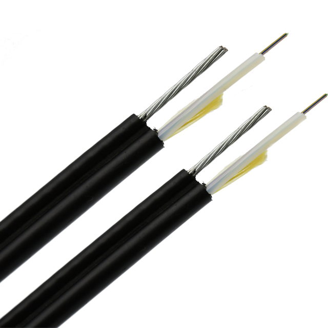 Cable de fibra óptica para exteriores | GYXTC8Y Cable óptico figura 8 autoportante de 4 núcleos SM G652D chaqueta PE