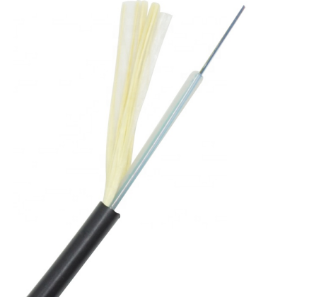Cable de caída de fibra óptica de Interior de tubo uni-tubo 12 24 fibras G657A2 OS2 monomodo | Multimodo LSZH negro
