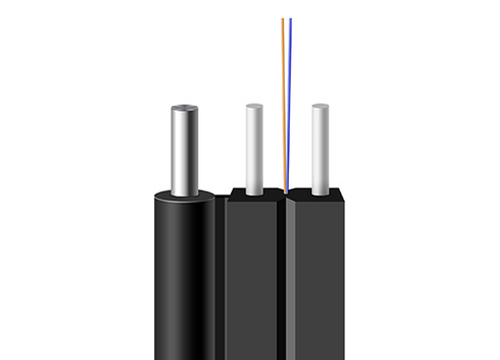 Cable de fibra óptica FTTH al aire libre GJXFH monomodo 9/125um G657 fibras 1 2 4 núcleos ignífugo LSZH negro