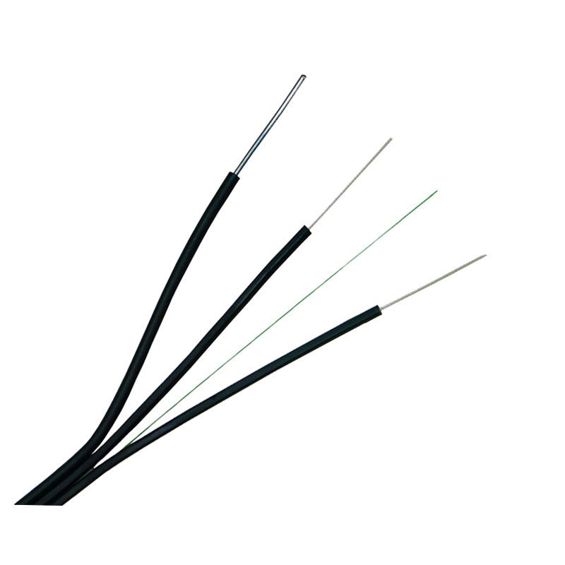 Cable de fibra óptica para exteriores FTTH, Cable autoportante GJXFH 1 2 4 núcleos G652A1 LSZH negro