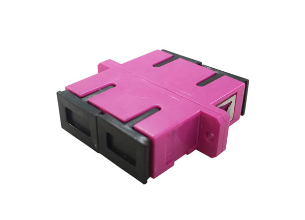 SC-SC de fibra óptica con bridas adaptador dúplex Color rosa 0.2dB
