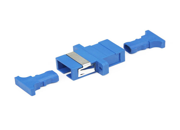 Adaptador de fibra óptica simple de modo único SC/UPC de alta calidad azul