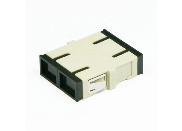 Adaptador de Cable óptico de fibra UPC SC sin bridas OM1 Duplex Color Beige 0.2dB