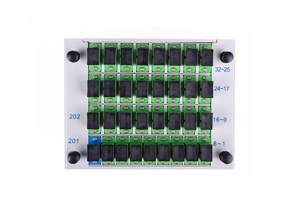 Caja de Metal estándar LGX 1X32 puertos divisor de fibra óptica para redes pasivas