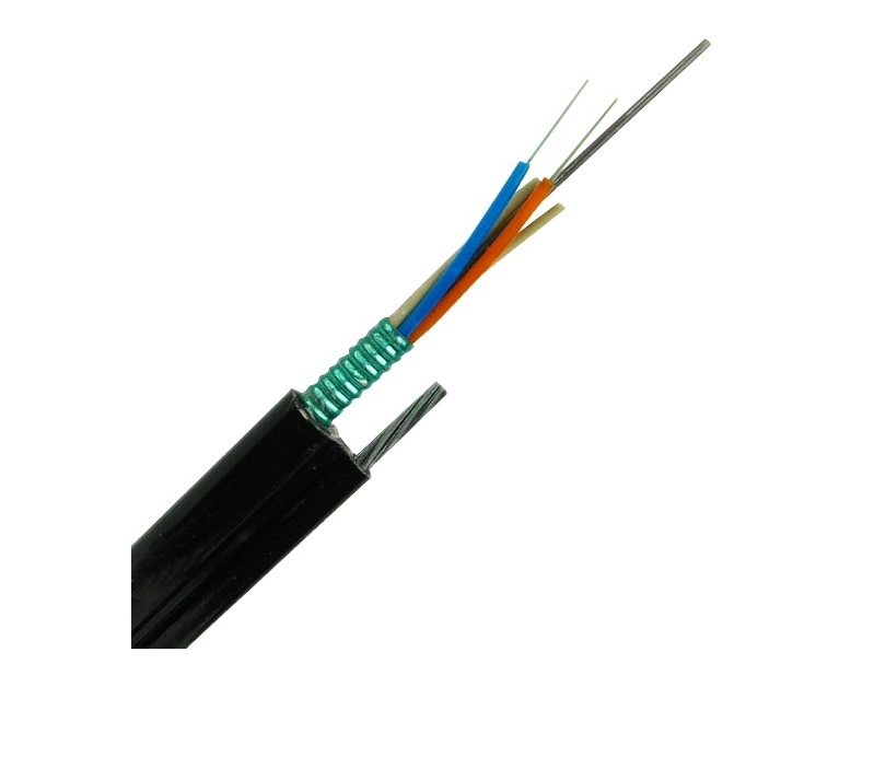 Figura 8 Cable de fibra óptica | Fibra aérea GYTC8S 12 núcleos Singlemode trenzado Cable de tubo suelto chaqueta PE