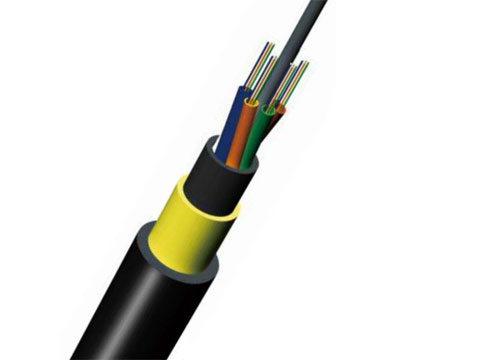 Suministro de Cable de fibra óptica totalmente dieléctrico 144 núcleos monomodo G652D doble chaqueta PE largo tramo