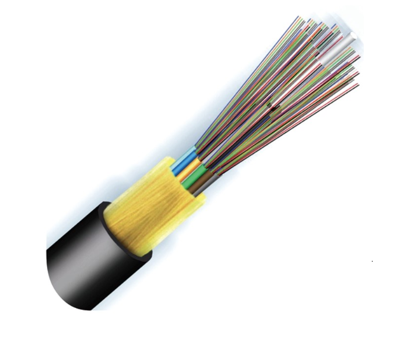 Cable de fibra aérea | Al aire libre dieléctrico impermeable GYFTY 24 núcleos monomodo G652D tubo suelto trenzado