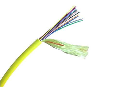 Cable de fibra óptica de distribución interior GJFJV 2-24 núcleos tubo Central 0,9mm 0,6mm hilo de aramida LSZH