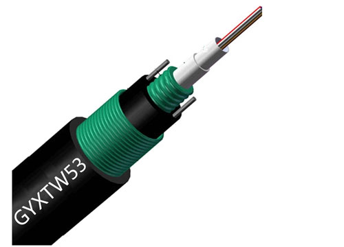 GYXTW53 Cable de fibra óptica Anti roedores 8 núcleos G652D SM doble blindado Central tubo suelto PE
