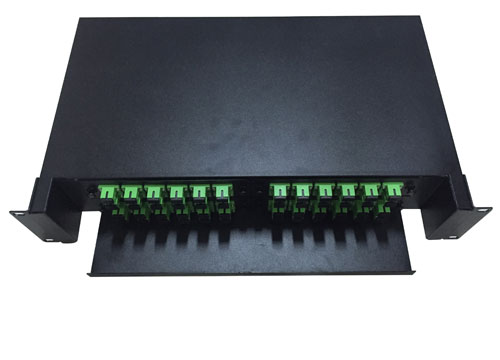Cajón deslizante 2U al aire libre caja de terminación de fibra óptica 48 96 puertos