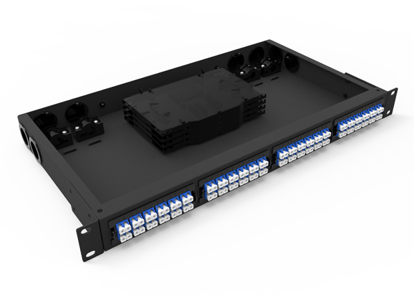1U 48 núcleos fibra óptica parche Panel LC SC FC ST MPO caja de fibra óptica Cassette