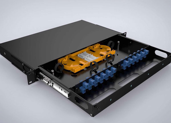 Cajón deslizante tipo fibra óptica parche Panel SC LC FC ST 12 puerto caja de distribución