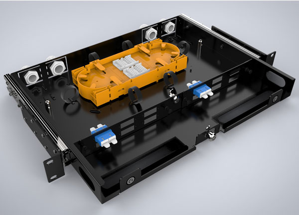 Panel de parche de fibra óptica Montado en Rack de diseño personalizado para sacar 12 24 48 núcleos caja ODF