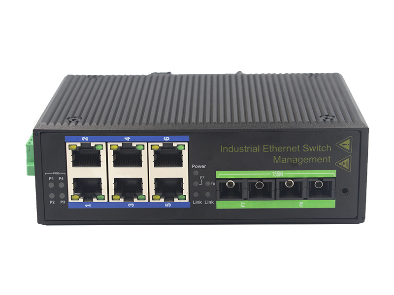 Interruptor Ethernet Industrial gestionado 2 puertos ópticos y 6 puertos RJ45 100m China al por mayor