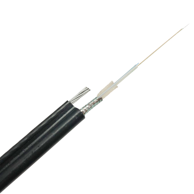 Cable de fibra óptica al aire libre blindado aéreo GYXTC8S figura 8 autoportante 2-24 núcleos SM G652D PE