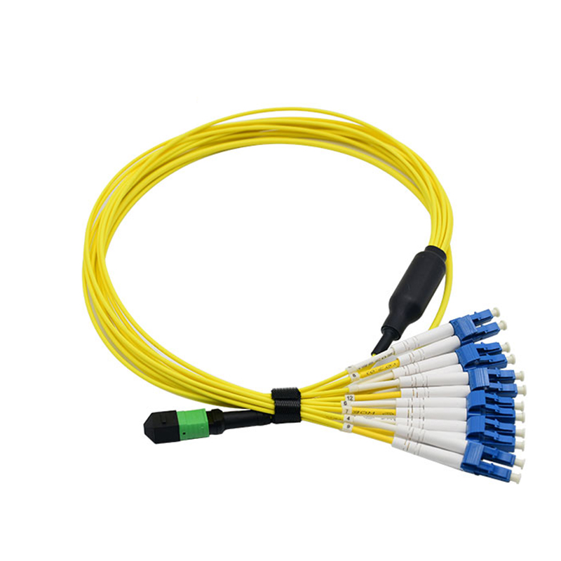 Cable de conexión de fibra MTP MPO | Cable de conexión de fibra MPO-LC MTP 12 núcleos SM G657A1 longitud personalizada LSZH